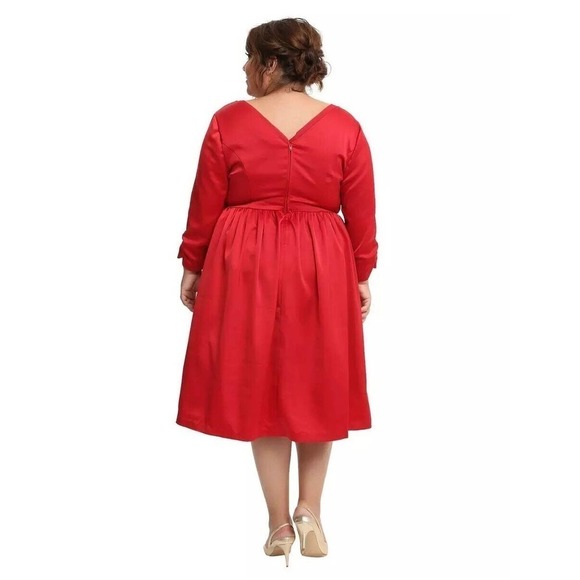 Hot Topic X Outlander Series Red Party Dress Plus Size Womens 16 Holiday Vamp - Picture 2 of 7